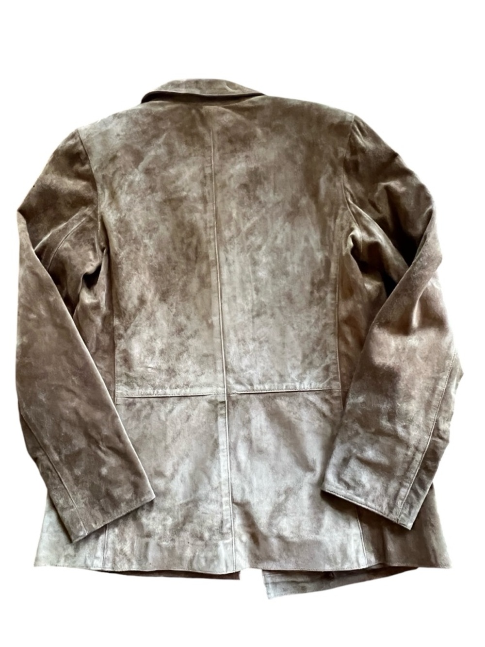 GAP Brown Suede Leather Blazer Women’s Medium Button Front Classic Vintage - Picture 2 of 6